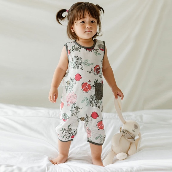 Two Brand New Bamboo Pima Sleeveless Rompers by Nest Design - Picture 13 of 16